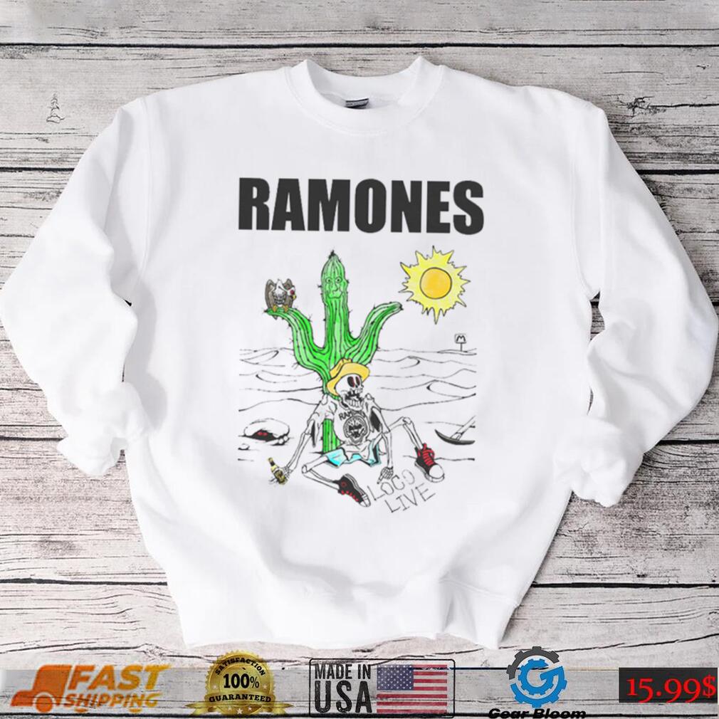 Ramones 'Loco Live' (White) T Shirt