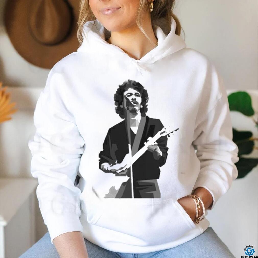 Young Carlos Santana Black White Shirt