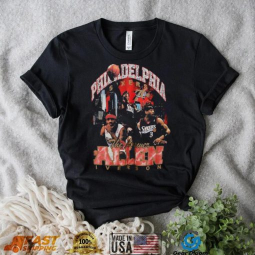 Allen Iverson Philadelphia 76ers Mitchell & Ness Hardwood Classics Bling Concert Player T Shirt