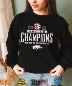 Arkansas Razorbacks 2023 SEC Women’s Soccer Regular Season Champions Locker Room T Shirt