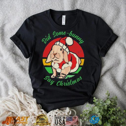 Bunny Santa Did Some Bunny Say Christmas T shirt