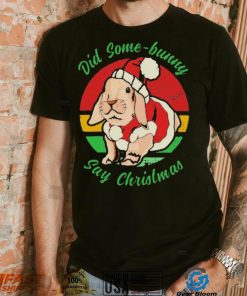 Bunny Santa Did Some Bunny Say Christmas T shirt