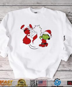 Charlie Brown Santa claus and Lucy Van Pelt grinch christmas shirt