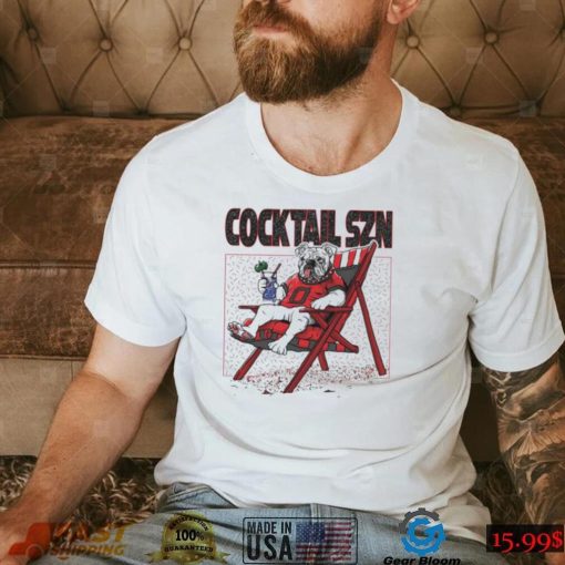 Georgia Bulldogs Cocktail SZN Football T Shirt