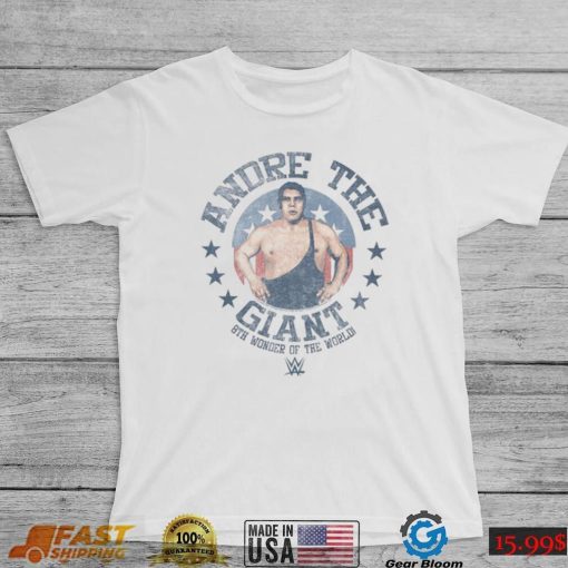 Mad Engine White Andre the Giant Eighth Wonder Of The World Graphic T Shirt