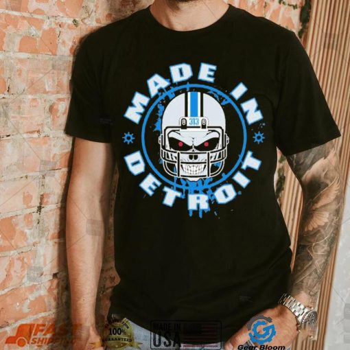 Made In Detroit Helmet Skull 313 T Shirt