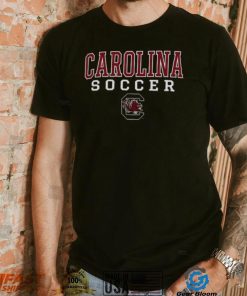 Men's Champion Black South Carolina Gamecocks Soccer Stack Logo T Shirt