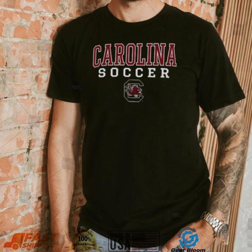 Men’s Champion Black South Carolina Gamecocks Soccer Stack Logo T Shirt