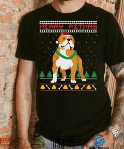 Merry Pitmas Pitbull Santa Claus Dog Ugly Christmas T Shirt