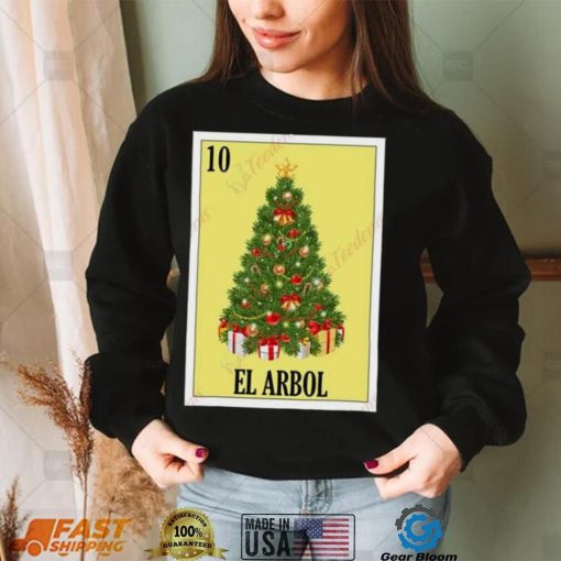 Mexican Lottery Christmas Navidad Gifts El Arbol T Shirt