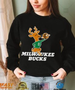 Milwaukee Bucks Mitchell & Ness Unisex Hardwood Classics MVP Throwback Logo T Shirt