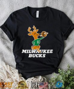 Milwaukee Bucks Mitchell & Ness Unisex Hardwood Classics MVP Throwback Logo T Shirt