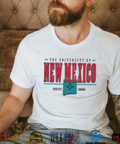 New Mexico Lobos Oatmeal Turquoise Pattern T Shirt