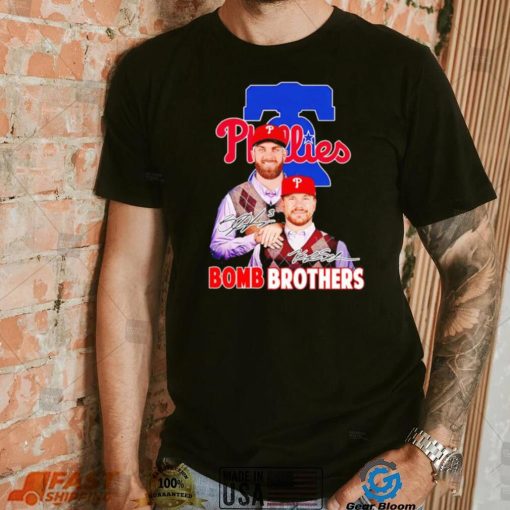 Phillies Bomb Brothers signatures shirt