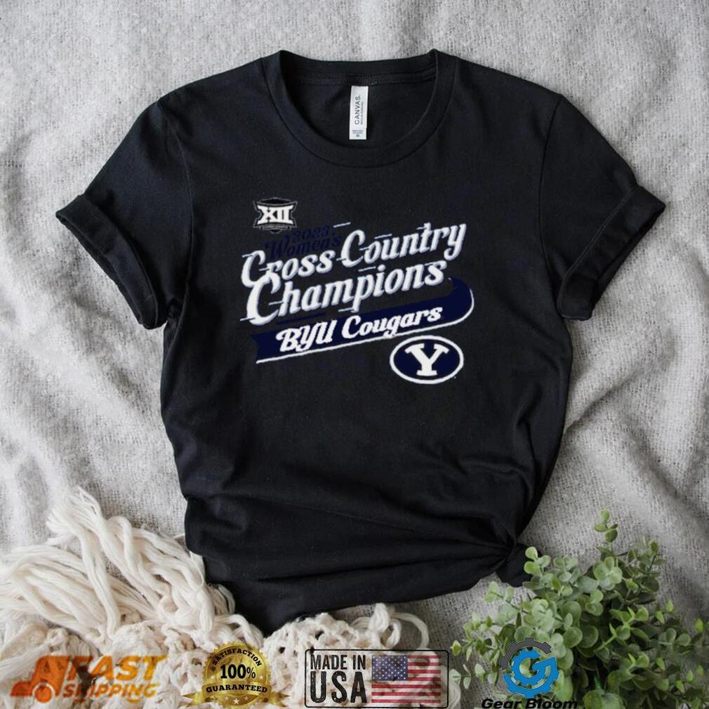 Royal BYU Cougars 2023 Big 12 Women's Cross Country Champions T Shirt