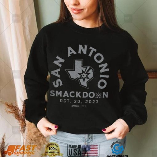 Sportiqe Black SmackDown x San Antonio Spurs Tri Blend T Shirt