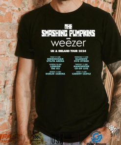 The Smashing Pumpkins And Weezer UK And Ireland Tour 2024 Schedule List tee Shirt