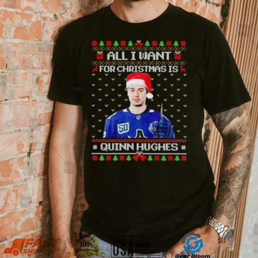 All I want for Christmas is Quinn Hughes ugly Christmas shirt