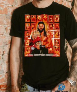 All Roman Reigns opponents for universal title poster shirt