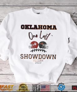 Bedlam 2023 Oklahoma Vs Oklahoma State One Last Showdown Matchup Shirt