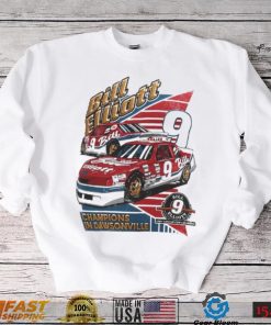 Bill Elliott Checkered Flag 2 Spot Long Sleeve T Shirt