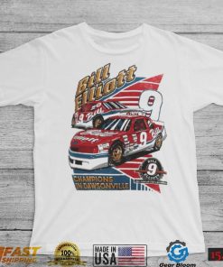 Bill Elliott Checkered Flag 2 Spot Long Sleeve T Shirt