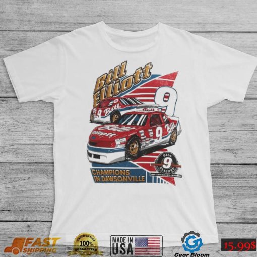 Bill Elliott Checkered Flag 2 Spot Long Sleeve T Shirt