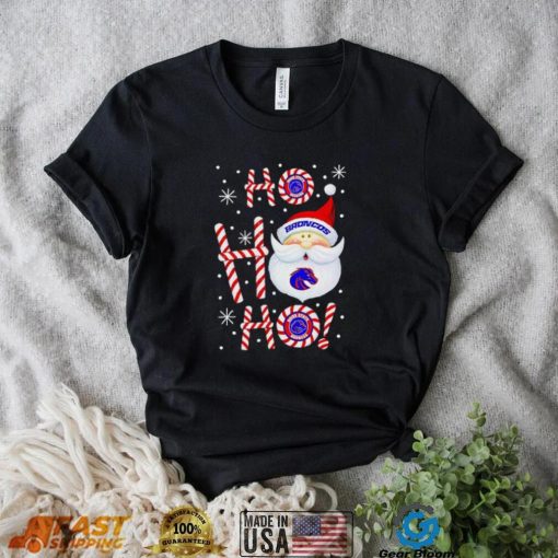 Boise State Broncos Santa Claus ho ho ho shirt