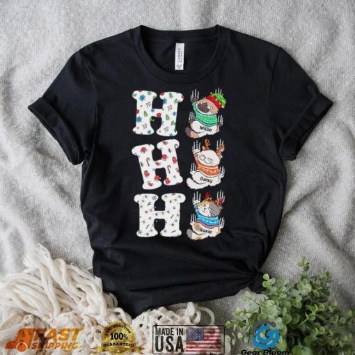 Cat Millie, Daisy and Roxie ho ho ho christmas shirt