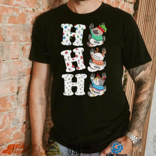 Cat Millie, Daisy and Roxie ho ho ho christmas shirt