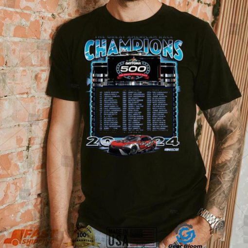 Checkered Flag Sports Blue 2024 Daytona 500 Champions T Shirt