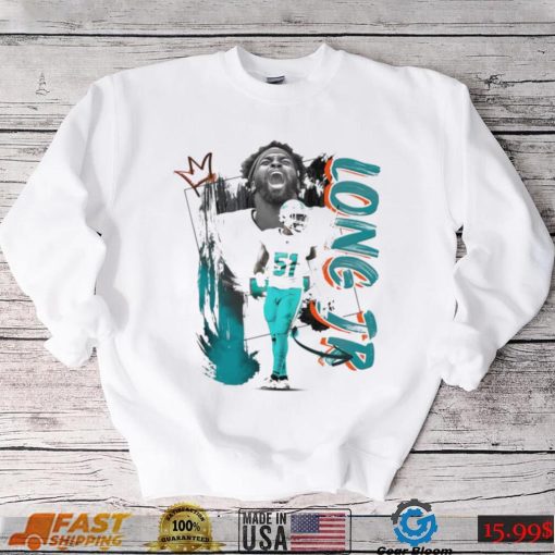 David Long Jr. number 51 Miami Dolphins football player pose poster shirt