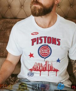 Detroit Pistons Mitchell & Ness x Tats Cru Hardwood Classics City T Shirt