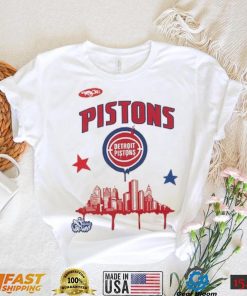 Detroit Pistons Mitchell & Ness x Tats Cru Hardwood Classics City T Shirt