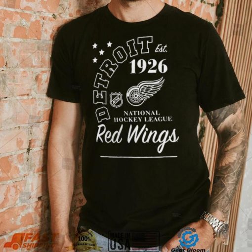 Detroit Red Wings Starter Black Arch City Theme Graphic T Shirt