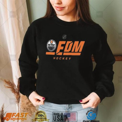 Edmonton Oilers Fanatics Branded Navy Authentic Pro Tri Code Shirt