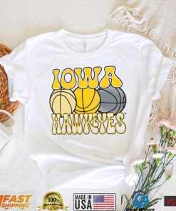Iowa Hawkeyes Ivory Retro Basketball T Shirt