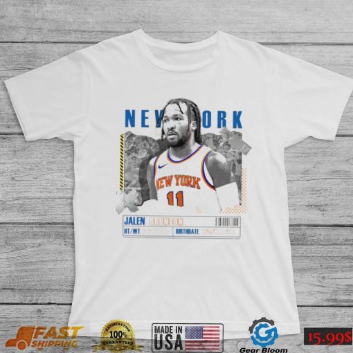 Jalen Brunson number 11 New York Knicks basketball player paper poster shirt