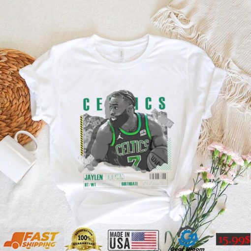 Jaylen Brown number 7 Boston Celtics basketball player paper poster shirt