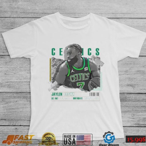 Jaylen Brown number 7 Boston Celtics basketball player paper poster shirt