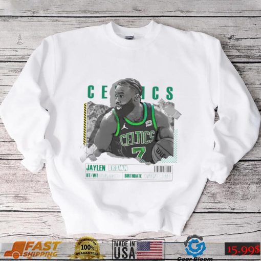 Jaylen Brown number 7 Boston Celtics basketball player paper poster shirt