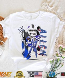 Josh Allen number 17 Buffalo Bills football player pose poster shirt