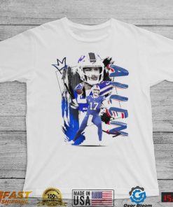 Josh Allen number 17 Buffalo Bills football player pose poster shirt