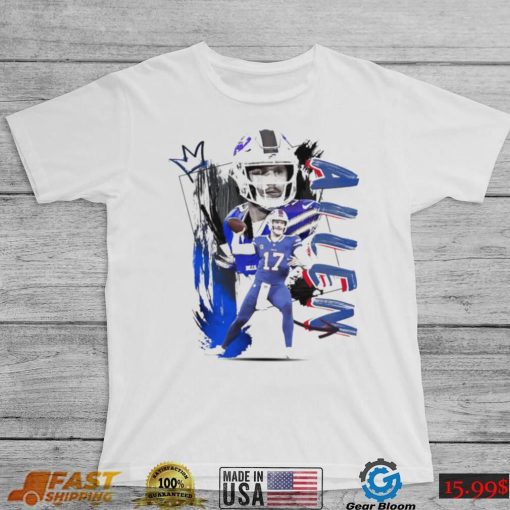 Josh Allen number 17 Buffalo Bills football player pose poster shirt