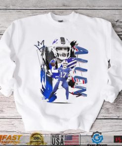 Josh Allen number 17 Buffalo Bills football player pose poster shirt