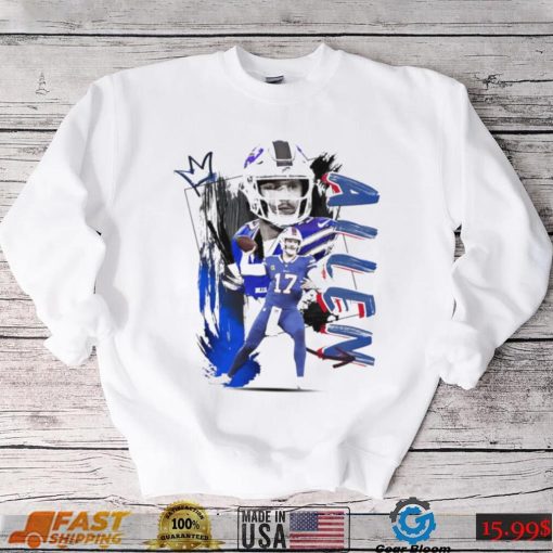 Josh Allen number 17 Buffalo Bills football player pose poster shirt