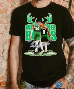 Milwaukee Bucks Giannis Antetokounmpo and Damian Lillard signatures shirt