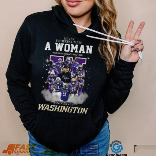 Never Underestimate A Woman Who Understands Football And Loves Washington Shirt