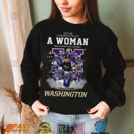 Never Underestimate A Woman Who Understands Football And Loves Washington Shirt