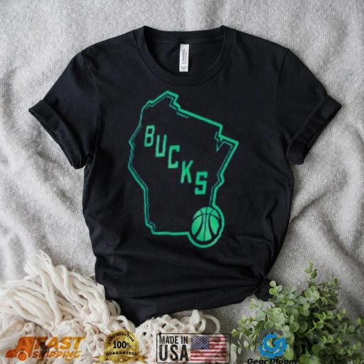 New Era Blue Milwaukee Bucks 2023 24 City Edition T Shirt